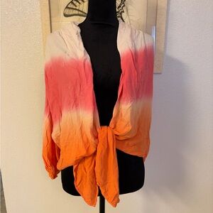 Young Fabulous & Broke Carmen Ombre Tie-front Top Size Small